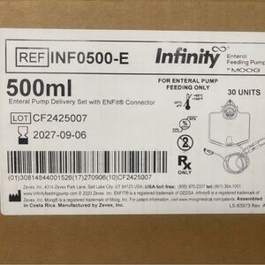 Moog Zevex EnteraLite Infinity 500mL Feeding Bag
